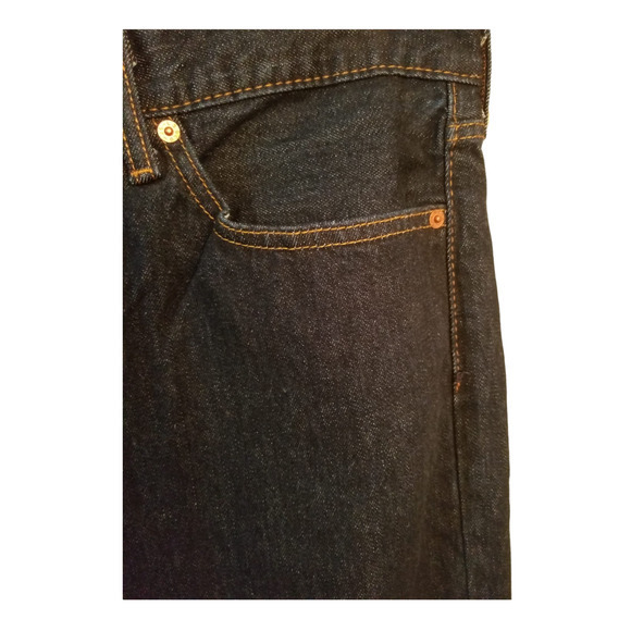 Levi's 505 Regular Fit Straight Leg Men's Jeans Dark Blue Size 34x28‎ - Picture 5 of 8